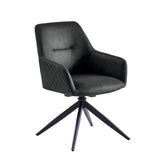 Chaise de salle à manger Barbara - Microfibre anthracite